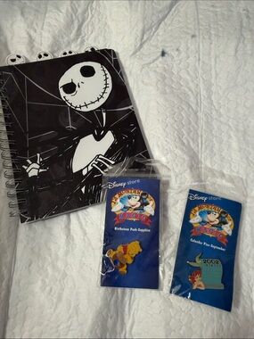 Y2k Disney pin and notebook bundle